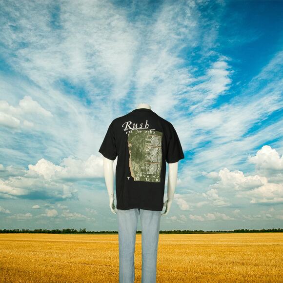 Vintage Rush Test For Echo 1996 Tour Band Single Stitch USA Made T Shirt Tee XL - Picture 4 of 5